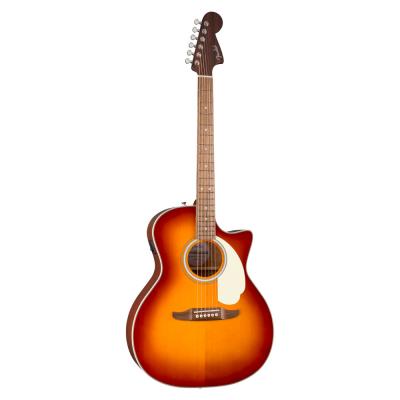 Fender フェンダー California Deluxe Newporter CE Sienna Sunburst エレクトリックアコースティックギター ボディ画像