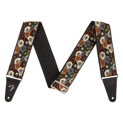 Fender フェンダー Wild Bloom Strap Brown 2インチ ブラウン ギターストラップ