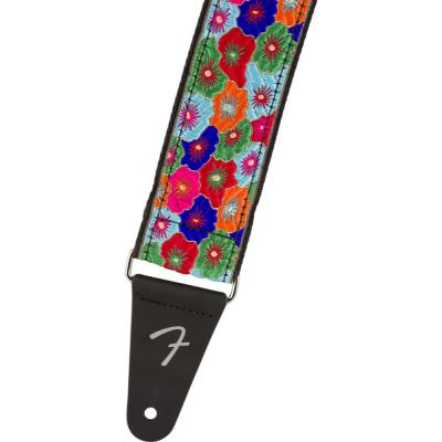 Fender フェンダー Wild Bloom Strap Blue 2インチ ブルー ギターストラップ アップ画像