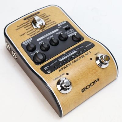 【中古】 ZOOM ズーム AC-2 Acoustic Creator アコースティックギター用プリアンプ 本体画像 斜め 2