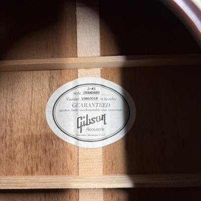 【中古】 アコースティックギター Gibson J-45 Standard Vintage Sunburst 2015年製 ギブソン J45 サンバースト ラベル