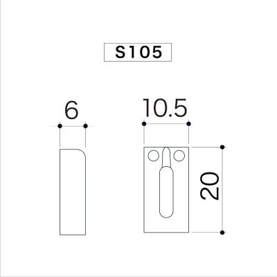 ゴトー GOTOH S105-C ギター用サドルセット クローム サイズ詳細