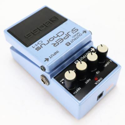 【中古】スーパーコーラス エフェクター BOSS CH-1 Super Chorus ギターエフェクター コーラス 本体画像 斜め