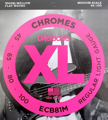 【訳あり】 D’Addario ECB81M/フラットワウンド エレキベース弦 アウトレット