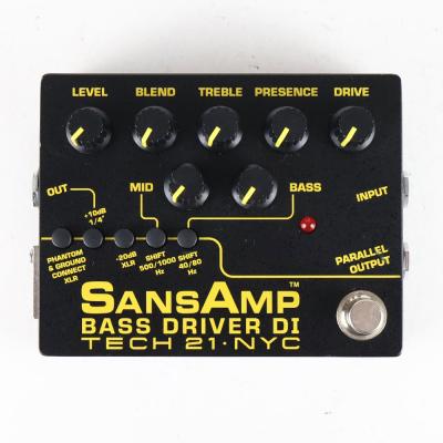 【中古】サンズアンプ ベースドライバーDI TECH21 SansAmp BASS DRIVER DI V2 BK ベース用DI プリアンプ