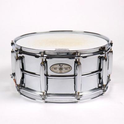 【中古】 スネアドラム パール Pearl SensiTone Steel Custom Alloy 14x6.5 スチールシェル