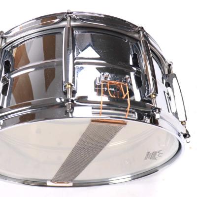【中古】 スネアドラム パール Pearl SensiTone Steel Custom Alloy 14x6.5 スチールシェル サイド画像2