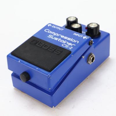 【中古】コンプレッサー エフェクター BOSS CS-2 Compression Sustainer Made in Japan ギターエフェクター 側面