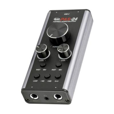 オーディオインターフェイス KNA PAS-24 PORTABLE AUDIO SOLUTION 斜めアングル画像