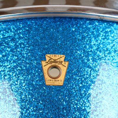 【中古】 スネアドラム ラディック Ludwig 908PC Jazz Festival SPARKLING BLUE PEARL 14x5 ロゴ画像