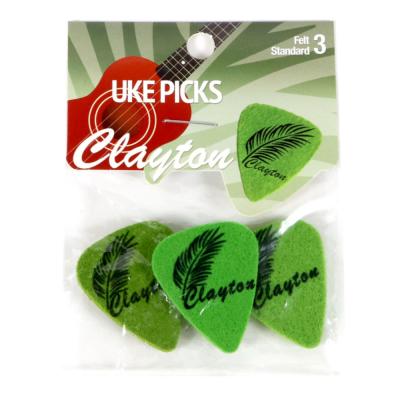 【訳あり】 Clayton USA クレイトン UKW/3 Uke Picks Palm Leaf ウクレレピック フェルトピック 3枚セット アウトレット