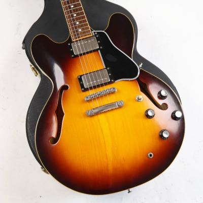 【中古】 エレキギター Edwards by ESP E-SA-125LTS 2010年頃製造 ネック修正リペアあり セミアコースティックギター ES335スタイル ラッカートップ塗装 Seymour Duncanピックアップ搭載 ボディ画像