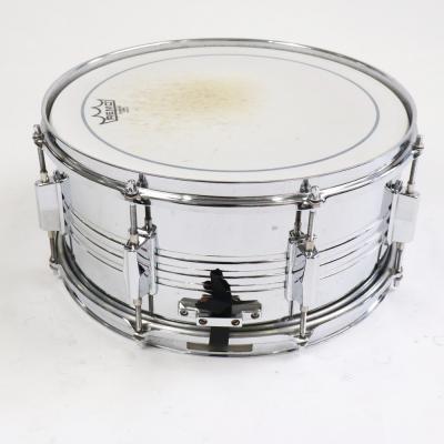 【中古】 スネアドラム パール Pearl Steel shell 14x6.5 Made in Japan サイド