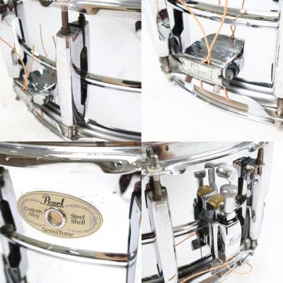 【中古】 スネアドラム パール Pearl SensiTone Steel Custom Alloy 14x6.5 スチールシェル 詳細画像