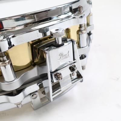 【中古】スネアドラム パール Pearl Free Floating Snare Brass Shell 14×3.5 ピッコロスネア アップ
