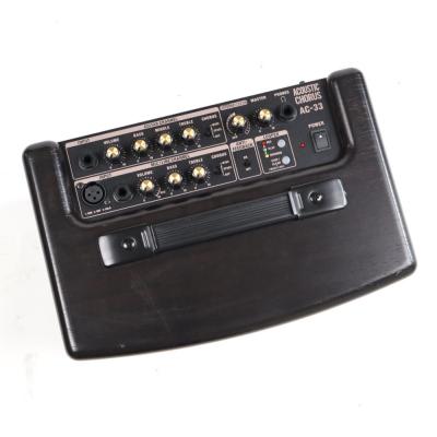 【中古】 アコギアンプ ローランド ROLAND AC-33-RW アコースティックギター用アンプ アコギアンプ ローズウッド調 トップ画像