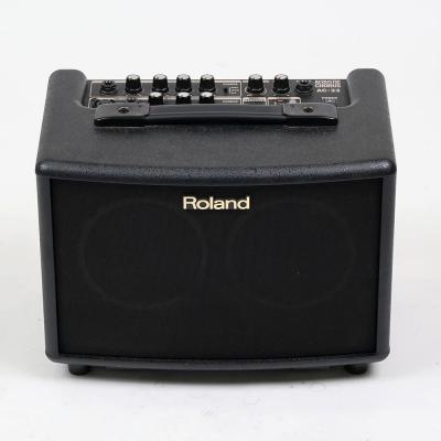 【中古】 アコギアンプ ローランド ROLAND AC-33 アコースティックギター用アンプ ブラック 正面