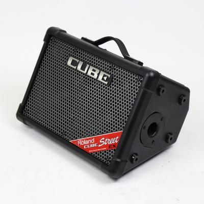 【中古】 ギターアンプ ローランド ROLAND CUBE Street EX BK ステレオ ポータブルアンプ マイクスピーカー 全体