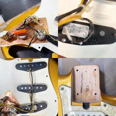 【中古】 エレキギター ATELIER Z L.E.S. (Lower East Side) GOLD アトリエZ 内部