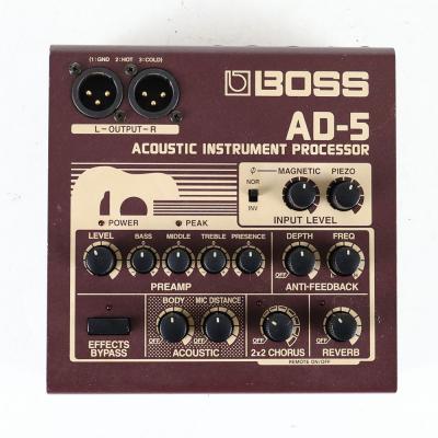 【中古】 アコーステックギター用プリアンプ DI BOSS AD-5 コーラス リバーブ搭載 ギターエフェクター ダイレクトボックス