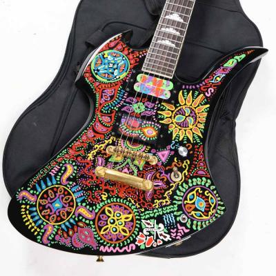 【中古】 エレキギター FERNANDES Burny MG-145X hideモデル サイケデリックペイント フェルナンデス バーニー ボディ画像