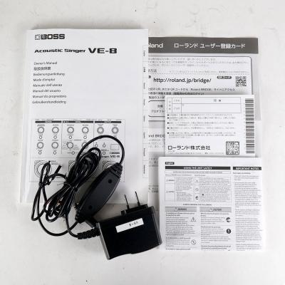 【中古】 BOSS VE-8 Acoustic Singer ギター&ボーカル用エフェクター 付属品