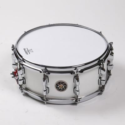【中古】 スネアドラム サカエ SAKAE OSAKA HERITAGE SD1455MA/M-PW Maple Snare Mighty Halo Pearl White 正面