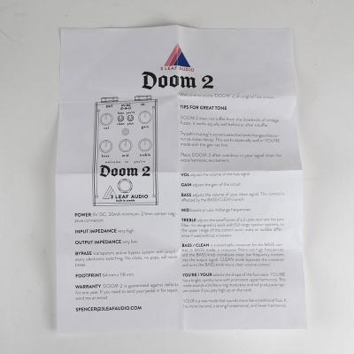 【中古】 ベースエフェクター 3 LeafAudio Doom 2 ベース用ファズ ディストーション スリーリーフオーディオ 付属品