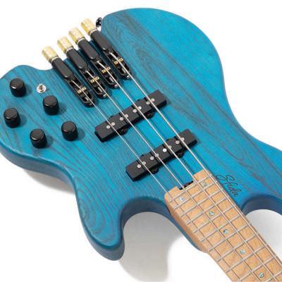 Sfida スフィーダ SHB-800ASH BL エレキベース ヘッドレスベース ボディ斜めアングル画像