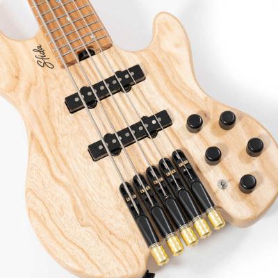 Sfida スフィーダ SHB-850ASH NA 5弦エレキベース ヘッドレスベース ボディ斜めアングル画像