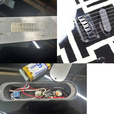 【中古】 エレキギター Zodiac Works TC-HOTEI Black with White Line 布袋寅泰氏シグネイチャーモデル ゾディアック HOTEI MODEL キャビティー