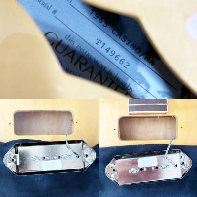【中古】 エレキギター Epiphone Elitist 1965 Casino Natural 2014年製 エピフォン カジノ 日本製 MAE IN JAPAN 内部