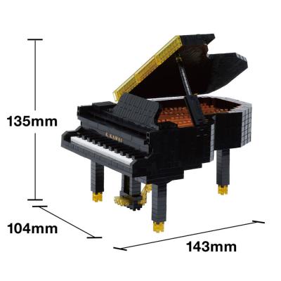 ナノブロック KAWAI グランドピアノ カワダ 組み立てイメージ