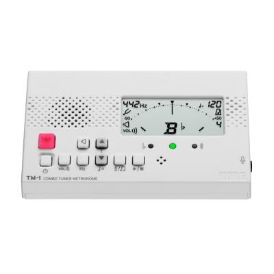 チューナーメトロノーム コルグ KORG TM-1 WH 吹奏楽 管楽器 弦楽器 ブラスバンド オーケストラ チューナー&メトロノーム トップ斜めアングル画像