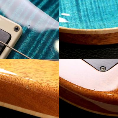 【中古】 エレキギター PRS WL Custom 24 10 Top Blue Matteo 2017年製 3.46kg Wood Library ウッドライブラリーの上質な木材からセレクトしたカスタム24 Paul Reed Smith ポールリードスミス 傷
