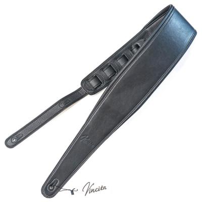 Vincita ヴィンシタ PELLE STRAP Black ギターストラップ ベースストラップ