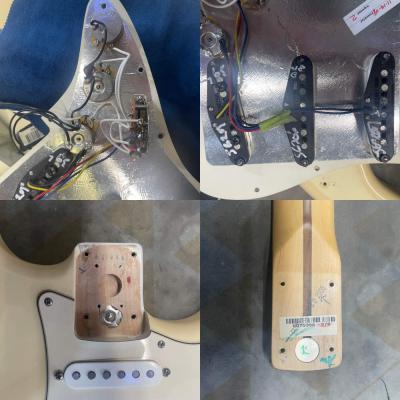 【中古】 エレキギター Fender American Standard Stratocaster Rosewood Fingerboard Olympic White 2008年製 フェンダー 内部