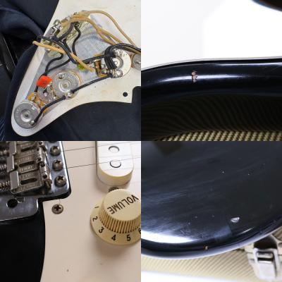 【中古】 エレキギター Fender American Vintage ’57 Stratocaster Black 3.42kg リアピックアップ交換あり フェンダー ストラト ブラッキー アメリカンビンテージ アメビン 1957 傷、配線