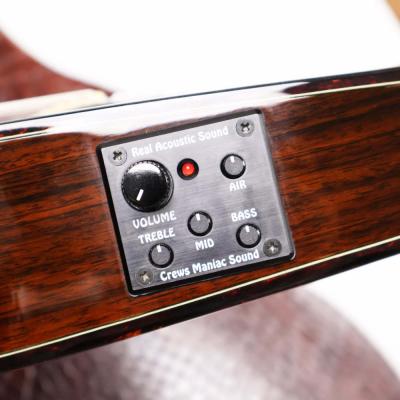 【中古】 エレガットギター Crews Maniac Sound EG1500C Natural カッタウェイ有り 薄型アーチドボディーのピックアップ付き コントロール