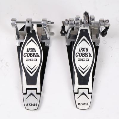 【中古】 ドラムツインペダル タマ TAMA HP200PTW Iron Cobra 200 Twin Pedal Power Glide アイアンコブラ 正面