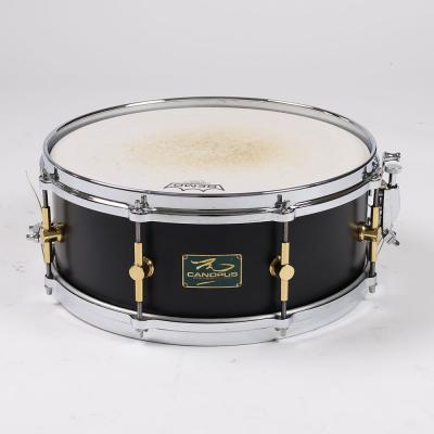 【中古】 スネアドラム カノウプス CANOPUS M-1455 Ebony LQ Mat The Maple Snare Drum 14x5.5 メイプルシェル