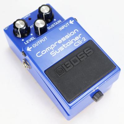【中古】コンプレッサー エフェクター BOSS CS-2 Compression Sustainer Made in Japan ギターエフェクター 本体画像 斜め 2