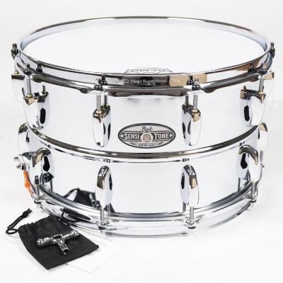 【訳あり】 Pearl パール STH1480S SensiTone Heritage Alloy 14×8 Deep Steel Snare Drum スネアドラム アウトレット