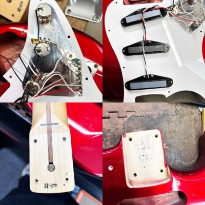 【中古】 エレキギター Fender Japan ST-STD CAR Maple FingerBoard 2014年製 フェンダージャパン ストラトキャスター 内部