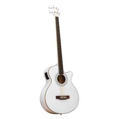 ELK ACOBE 4 Fretless White Sparkle フレットレス エレクトリックアコースティックベース