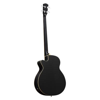 ELK ACOBE 4 F-Hole Fretless Piano Black Fホール フレットレス エレクトリックアコースティックベース バック画像
