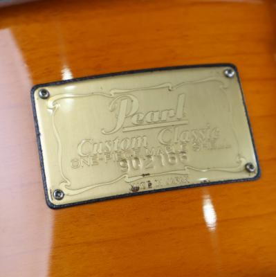 【中古】 スネアドラム パール Pearl Custom Classic ONE PIECE MAPLE SHELL 14x5.5 Made in Japan 詳細画像
