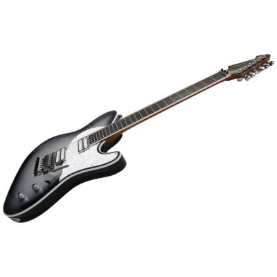 Balaguer Guitars バラゲールギターズ Thicket TM Gloss Metallic Silverburst トラヴィス・ミゲル シグネチャーモデル エレキギター 斜めアングル画像
