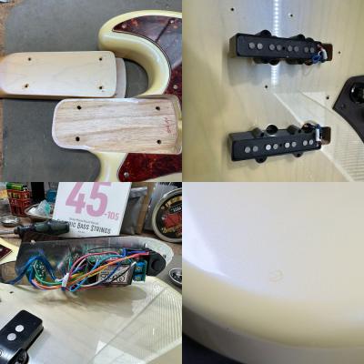 【中古】 エレキベース Jiraud Mobius 4st Vintage White JBスタイル ジラウド メビウス 4弦エレキベース バダスブリッジ搭載 ネック、ピックアップ
