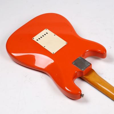 【中古】 エレキギター Fender ’62 Vintage Stratocaster Fiesta Red 1991年製 Mod. フロント/センターピックアップ交換あり アメビン フェンダー ストラトキャスター フェスタレッド ボディ